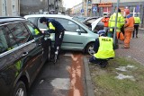 Wypadek w centrum Częstochowy. Zderzenie czterech aut, jedna osoba ranna. Są utrudnienia na drodze ZDJĘCIA