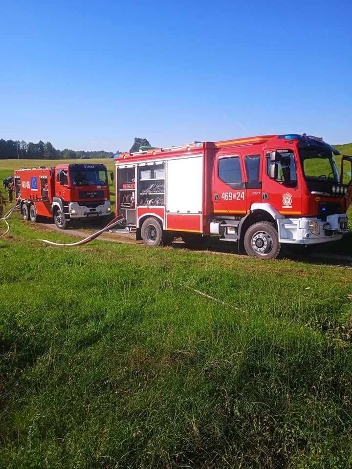 Pożar domu w miejscowości Pomorze. Budynek spłonął doszczętnie [ZDJĘCIA]