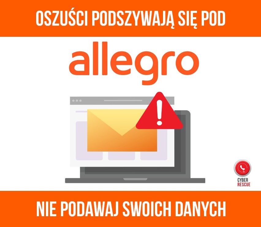 Oszuści podszywają się także pod Allegro...