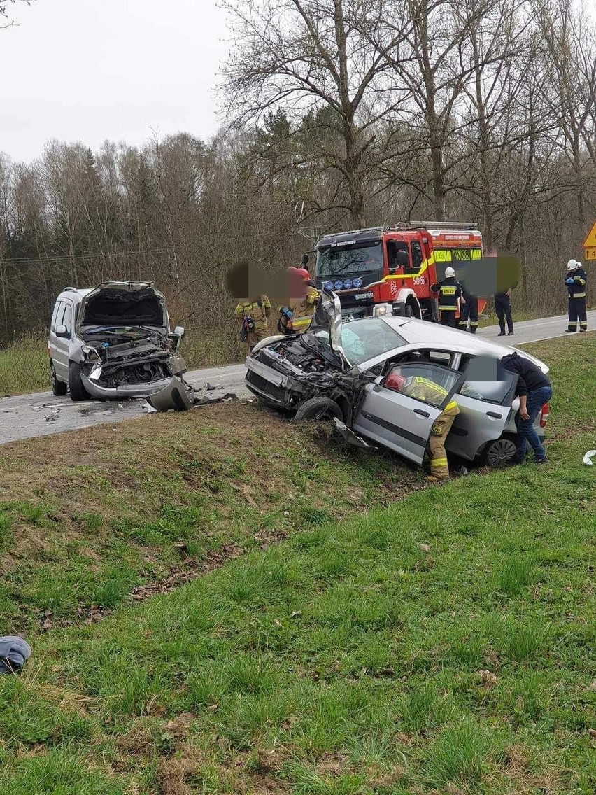Wypadek na DK11 w pobliżu miejscowości Janówiec