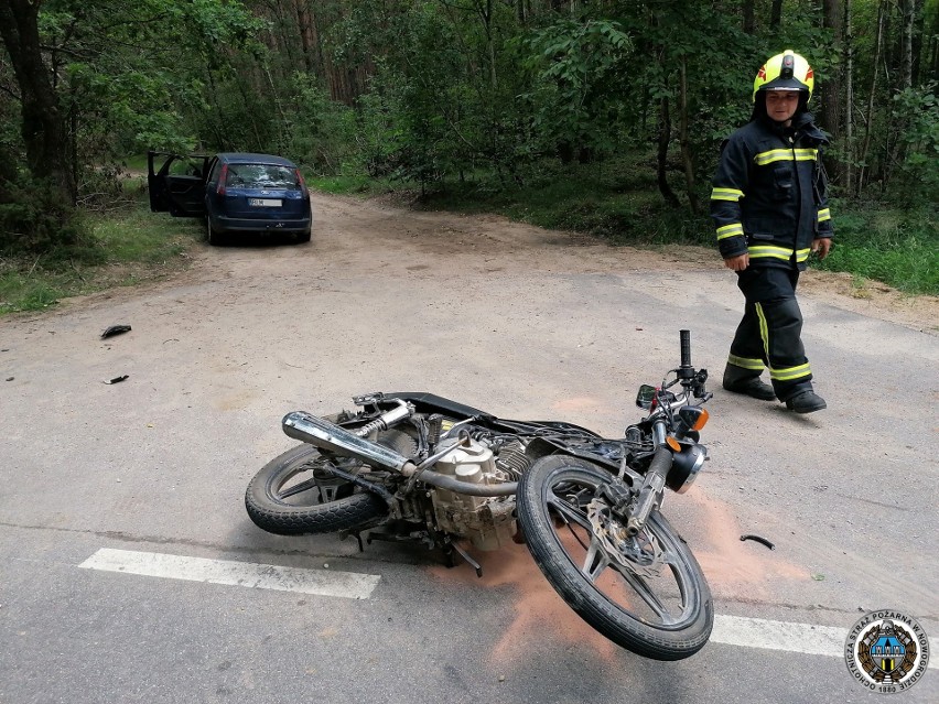 Morgowniki. Wypadek w gminie Nowogród. Motocyklista zderzył się z fordem 