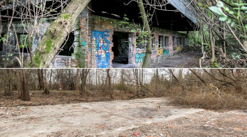 Ruiny obok Zalewu Nowohuckiego: stan przed i po wyburzeniu