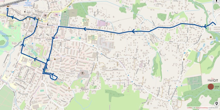 Trasa kursów nowego autobusu miejskiego 233