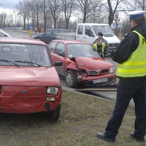 Kolizja na ulicy Grunwaldzkiej w Słupsku.