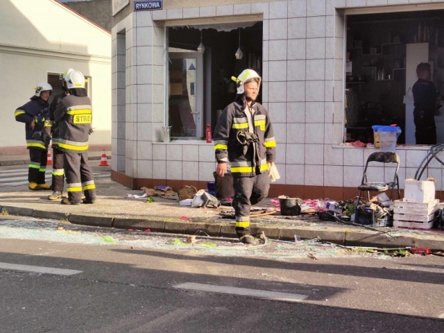 Eksplozja miała miejsce w jednym z budynków handlowych przy ul. Rynkowej.