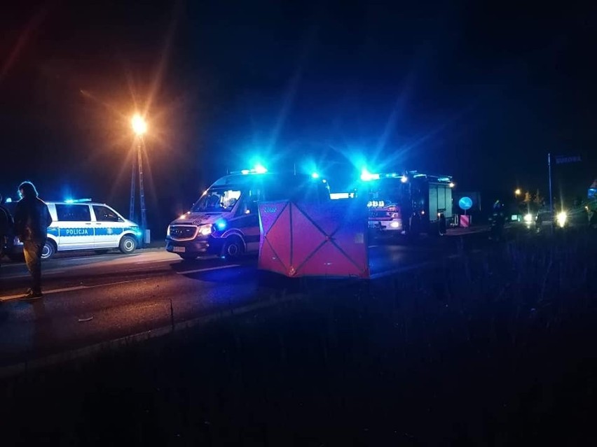 Wypadek na drodze krajowej w Węgrzcach w gminie Zielonki....