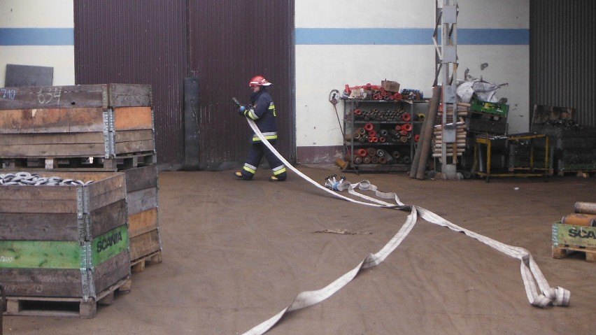 Ćwiczenia strażaków w Łobzowie