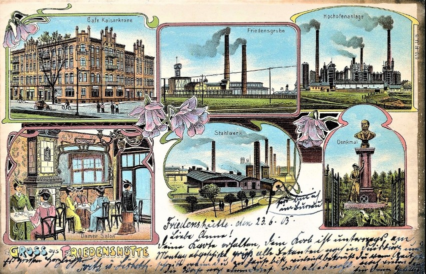 Nowy Bytom na pocztówce z 1899 roku.