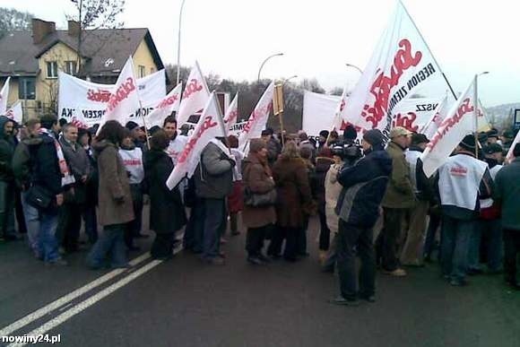 Związkowcy wyszli protestować w Przemyślu