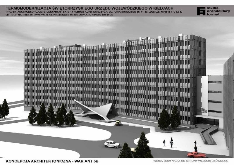 Jest nowa koncepcja modernizacji budynku Świętokrzyskiego Urzędu Wojewódzkiego w Kielcach