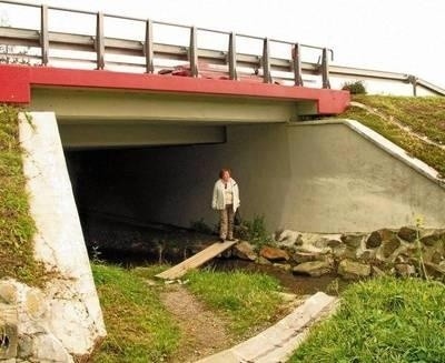 Tak pokonuje się bezpiecznie zakopiankę w Krzyszkowicach Fot. Maciej Hołuj