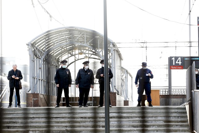 Ewakuowano Dworzec Kijowski w Moskwie w obawie przed atakiem bombowym. Zdjęcie ilustracyjne