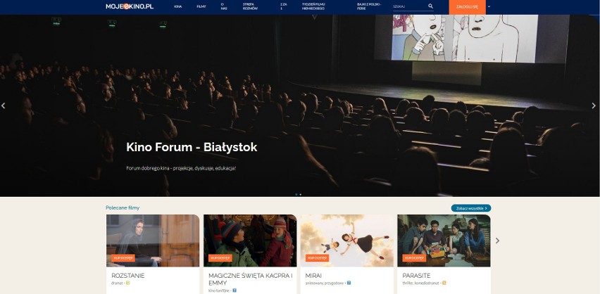 Kino Forum. Platforma MOJEeKINO.pl dostępna od 16 stycznia. Bezpłatny pokaz dla dzieci