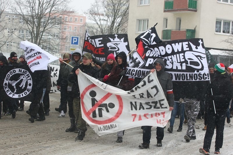 Manifestacja NOP w Szczecinie