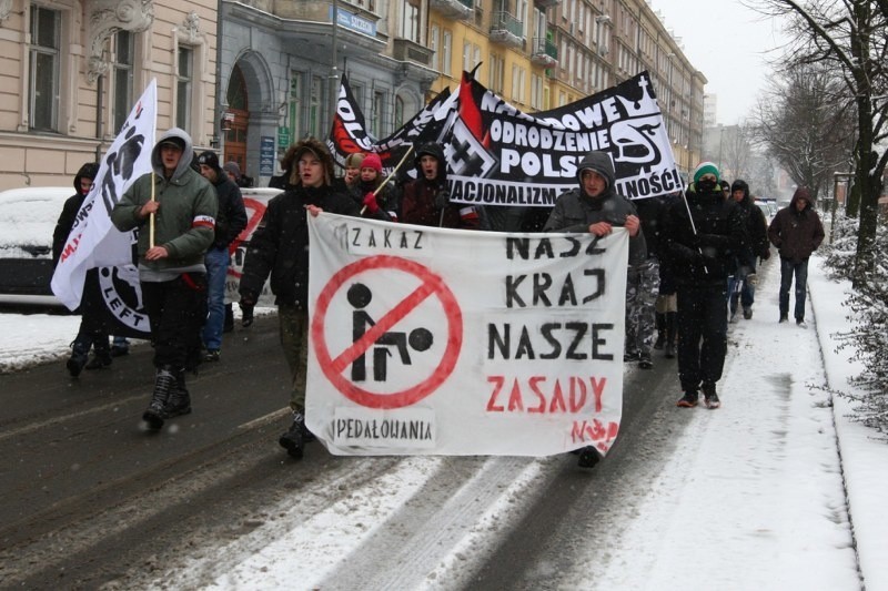 Manifestacja NOP w Szczecinie