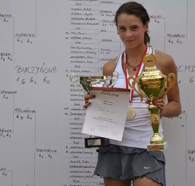 Aleksandra Buczyńska jest najlepszą tenisistką w Polsce, w kategorii do lat 14