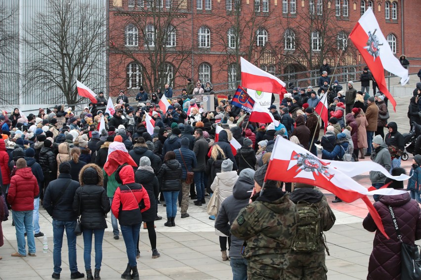 Protest "Stop segregacji sanitarnej" w Szczecinie [ZDJĘCIA]