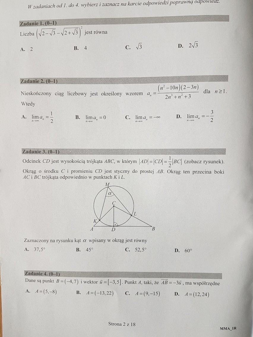 Matura 2017: Matematyka [ROZSZERZENIE]. Odpowiedzi i arkusz CKE w serwisie Edukacja