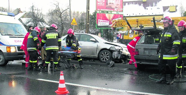 Ul. Nowohucka. W 2017 r. doszło to do 9 wypadków.