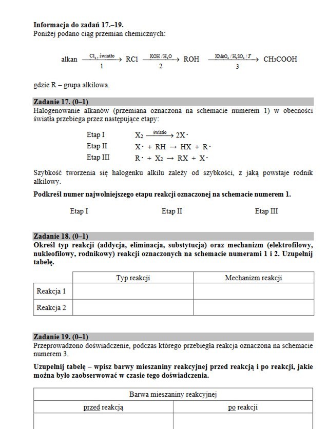 Matura chemia 2017 rozszerzona Odpowiedzi. Pytania na...