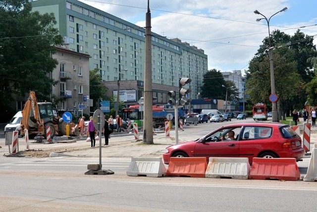 Skrzyżowanie było rozkopane z powodu awarii sieci wodociągowej