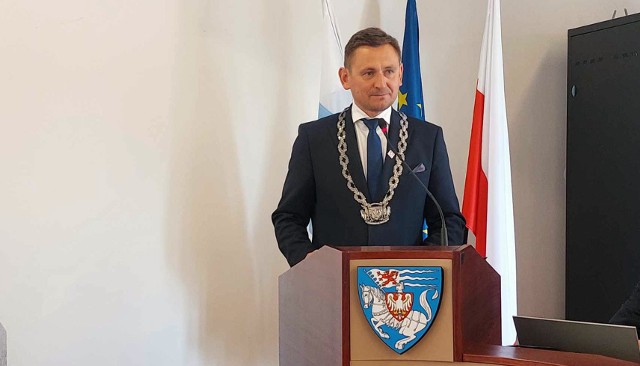 Prezydent Koszalina Tomasz Sobieraj w swoim pierwszym wystąpieniu