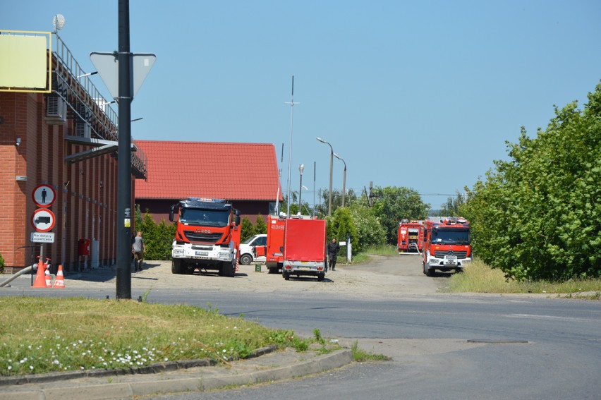 Pożar złomowiska w Lęborku