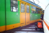 MPK Poznań: Kolizja samochodu dostawczego z tramwajem linii 13. Do zdarzenia doszło na zjeździe z ronda Rataje w kierunku Kórnika