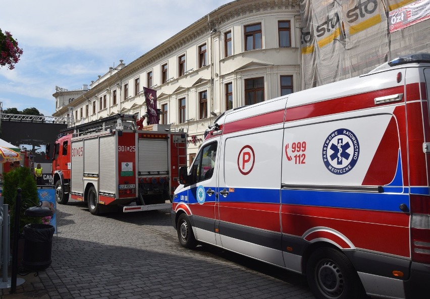 Alarm bombowy na Krakowskim Przedmieściu w Lublinie