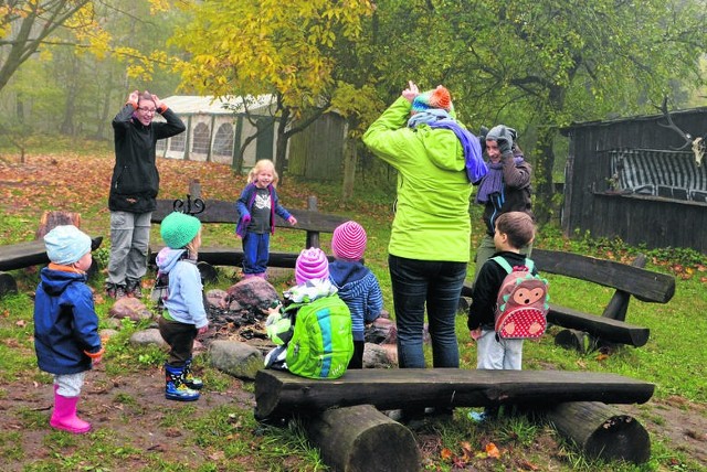 Zajęcia w przedszkolu leśnym Wilczek, pierwszej tego typu placówce w Trójmieście