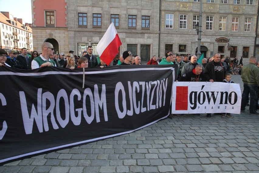 Protest we wrocławskim Rynku