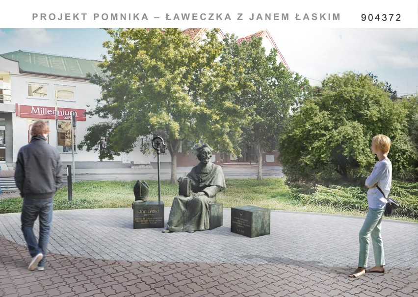 Urząd Miejski w Łasku wybrał projektanta ławeczki Jana Łaskiego. To artysta z Krakowa WIZUALIZACJE