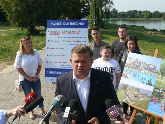 Kandydat na prezydenta Wojciech Skurkiewicz zapewniał jak ważne są dla niego inwestycje w rekreację  i miejsca odpoczynku.