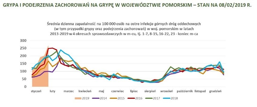 Grypa na Pomorzu. Pomorze przoduje w liczbie podejrzeń i zachorowań na grypę