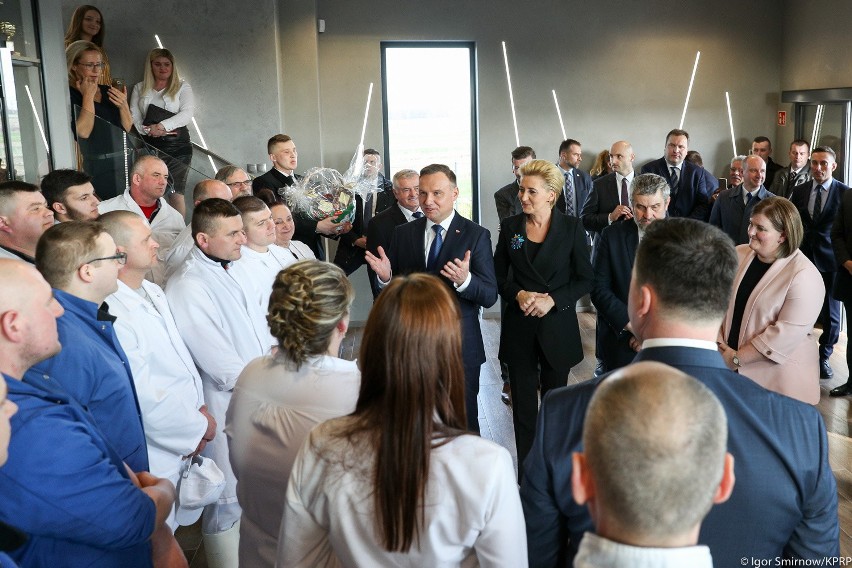 Prezydent Andrzej Duda odwiedził Zakład Przetwórstwa Mięsnego w Nowej Wsi Szlacheckiej