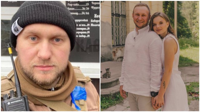 Arsen Dmytryk wraz ze swoimi towarzyszami dzielnie bronił Mariupola w Azowstalu / Switłana z mężem