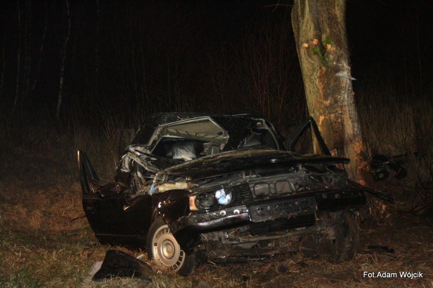 Kierowca BMW uderzył w drzewo pod Białogardem.