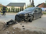 Zderzenie motocykla z samochodem osobowym w miejscowości Rozgarty