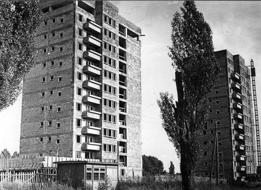 Nowe bloki mieszkalne przy ilcy Reymonta 1970 rok