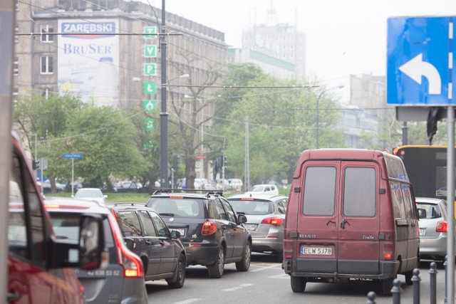 Średni poziom zatłoczenia dróg w Łodzi wynosi aż 52 proc.