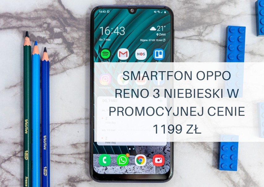 Smartfon OPPO Reno 3 Niebieski w promocyjnej cenie 1199 zł...