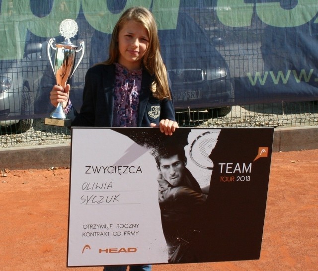 Oliwia Syczuk zwyciężyła w małopolskim cyklu turniejów tenisowych dla dzieci i młodzieży.