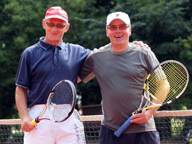 Wiesław Wyszkowski i Waldemar Rępa byli najstarszą parą deblową ostrowskiego turnieju.