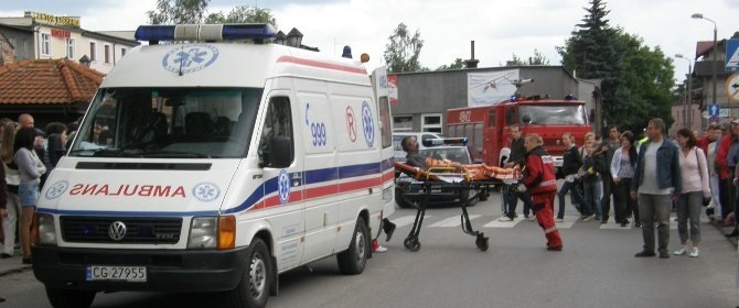 Pożar przy ul. Mostowej w Brodnicy, pięć osób w szpitalu
