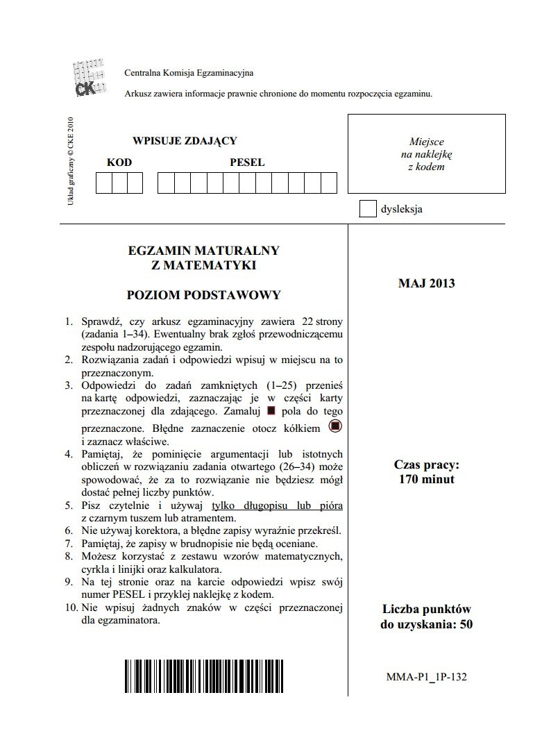 Matura 2014 matematyka [ZADANIA + ARKUSZ + ROZWIĄZANIA] Matura z matematyki 2014 trudna?