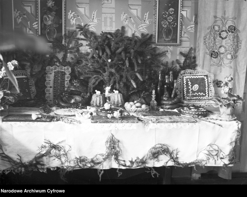Dekoracja stołu wielkanocnego, 1937