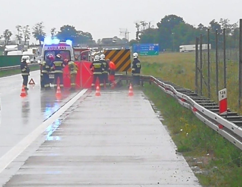 Śmiertelny wypadek na autostradzie A4 pod Wrocławiem