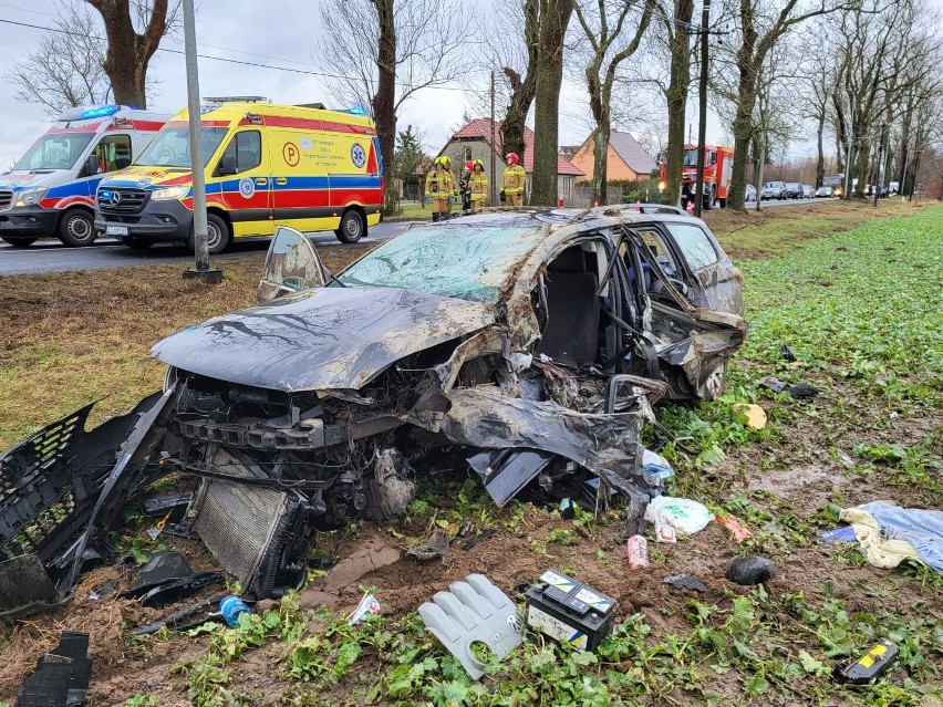 Wypadek w miejscowości Bęczno (pow. goleniowski)