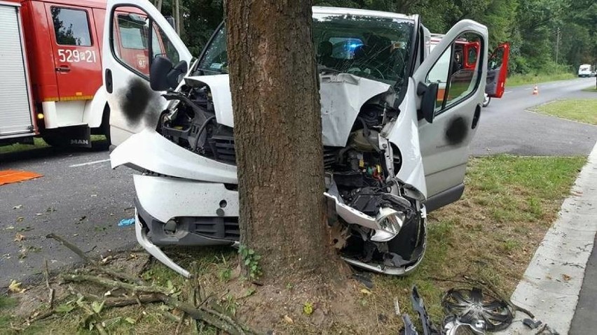 Wypadek busa w którym rannych zostało 6 osób