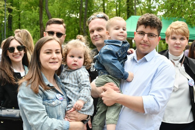 Piknik rodzinny zorganizowany przez Marcina Stępniewskiego, kandydata na prezydenta Kielc. Sobota, 13 kwietnia 2024.